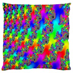 Digital Rainbow Fractal Standard Flano Cushion Case (two Sides) by Simbadda