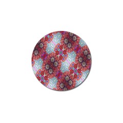 Floral Flower Wallpaper Created From Coloring Book Colorful Background Golf Ball Marker by Simbadda