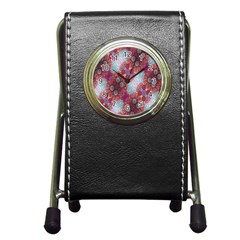 Floral Flower Wallpaper Created From Coloring Book Colorful Background Pen Holder Desk Clocks by Simbadda