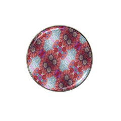 Floral Flower Wallpaper Created From Coloring Book Colorful Background Hat Clip Ball Marker (4 Pack) by Simbadda