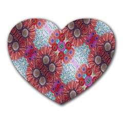 Floral Flower Wallpaper Created From Coloring Book Colorful Background Heart Mousepads