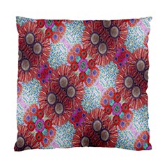 Floral Flower Wallpaper Created From Coloring Book Colorful Background Standard Cushion Case (one Side) by Simbadda