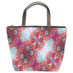 Floral Flower Wallpaper Created From Coloring Book Colorful Background Bucket Bags by Simbadda