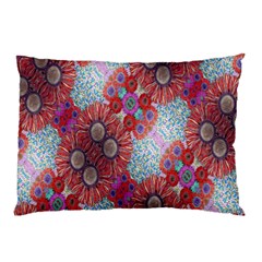 Floral Flower Wallpaper Created From Coloring Book Colorful Background Pillow Case by Simbadda