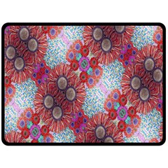 Floral Flower Wallpaper Created From Coloring Book Colorful Background Fleece Blanket (large)  by Simbadda