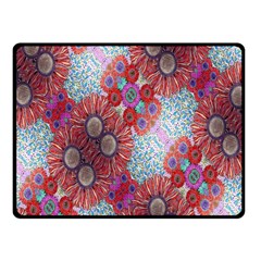 Floral Flower Wallpaper Created From Coloring Book Colorful Background Fleece Blanket (small) by Simbadda