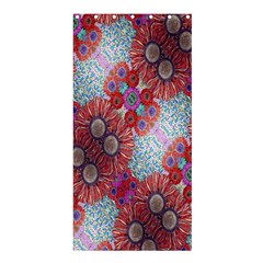 Floral Flower Wallpaper Created From Coloring Book Colorful Background Shower Curtain 36  X 72  (stall)  by Simbadda