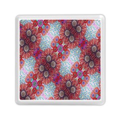 Floral Flower Wallpaper Created From Coloring Book Colorful Background Memory Card Reader (square)  by Simbadda