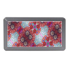 Floral Flower Wallpaper Created From Coloring Book Colorful Background Memory Card Reader (mini) by Simbadda