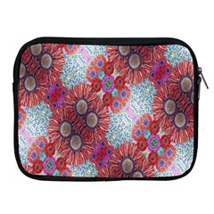 Floral Flower Wallpaper Created From Coloring Book Colorful Background Apple Ipad 2/3/4 Zipper Cases by Simbadda