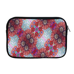 Floral Flower Wallpaper Created From Coloring Book Colorful Background Apple Macbook Pro 17  Zipper Case by Simbadda