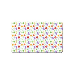 Decorative Spring Flower Pattern Magnet (name Card) by TastefulDesigns