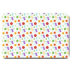 Decorative Spring Flower Pattern Large Doormat  by TastefulDesigns