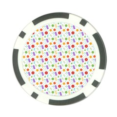 Decorative Spring Flower Pattern Poker Chip Card Guard by TastefulDesigns