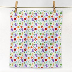 Decorative Spring Flower Pattern Face Towel by TastefulDesigns