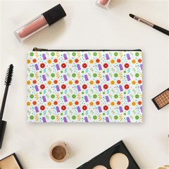 Decorative Spring Flower Pattern Cosmetic Bag (medium)  by TastefulDesigns