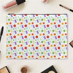 Decorative Spring Flower Pattern Cosmetic Bag (xl) by TastefulDesigns