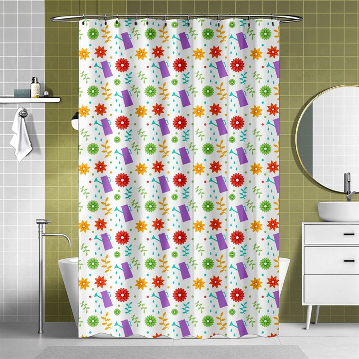 Decorative Spring Flower Pattern Shower Curtain 48  x 72  (Small) 