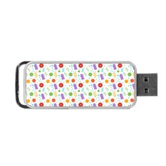 Decorative Spring Flower Pattern Portable Usb Flash (two Sides) by TastefulDesigns