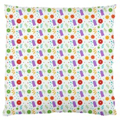 Decorative Spring Flower Pattern Standard Flano Cushion Case (one Side)