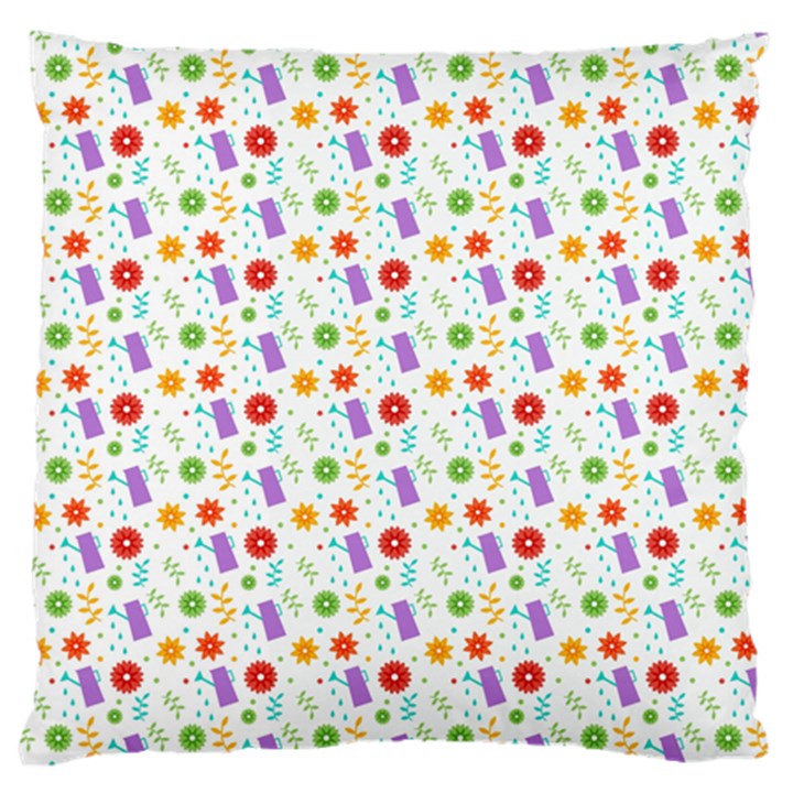 Decorative Spring Flower Pattern Standard Flano Cushion Case (One Side)