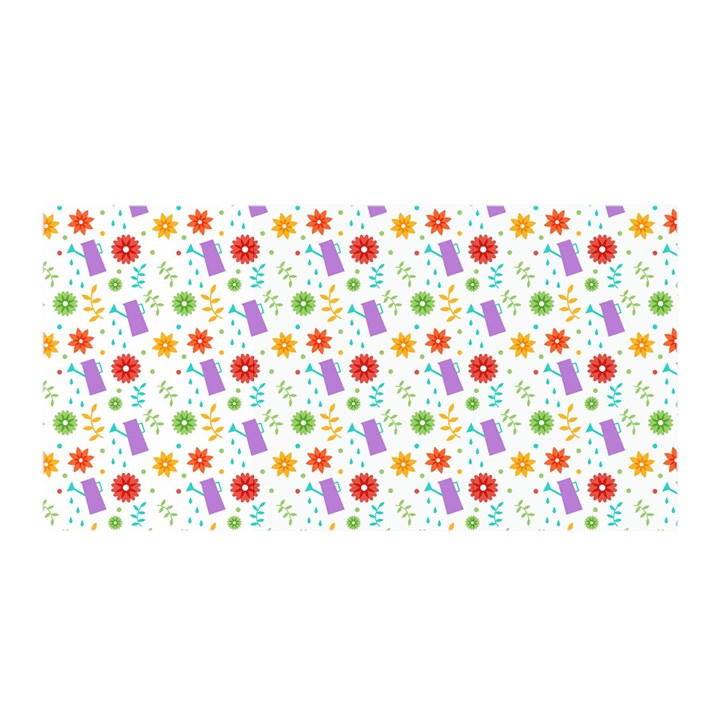 Decorative Spring Flower Pattern Satin Wrap