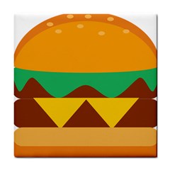 Hamburger Bread Food Cheese Tile Coasters by Simbadda