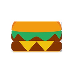 Hamburger Bread Food Cheese Magnet (name Card) by Simbadda