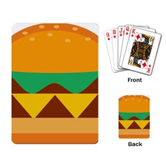 Hamburger Bread Food Cheese Playing Card by Simbadda