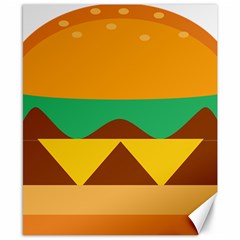 Hamburger Bread Food Cheese Canvas 8  X 10  by Simbadda