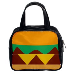 Hamburger Bread Food Cheese Classic Handbags (2 Sides) by Simbadda