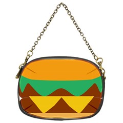 Hamburger Bread Food Cheese Chain Purses (two Sides)  by Simbadda