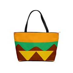 Hamburger Bread Food Cheese Shoulder Handbags by Simbadda