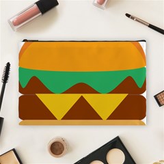 Hamburger Bread Food Cheese Cosmetic Bag (large)  by Simbadda