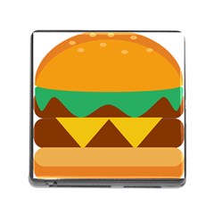 Hamburger Bread Food Cheese Memory Card Reader (square) by Simbadda