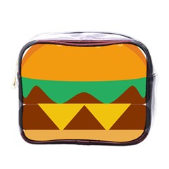 Hamburger Bread Food Cheese Mini Toiletries Bags by Simbadda