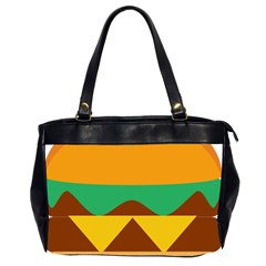 Hamburger Bread Food Cheese Office Handbags (2 Sides)  by Simbadda