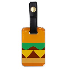 Hamburger Bread Food Cheese Luggage Tags (one Side)  by Simbadda