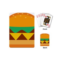 Hamburger Bread Food Cheese Playing Cards (mini)  by Simbadda