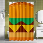 Hamburger Bread Food Cheese Shower Curtain 48  x 72  (Small)  Curtain(48  X 72 ) - 42.18 x64.8  Curtain(48  X 72 )