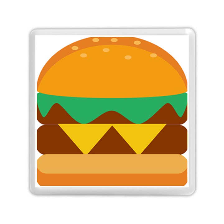 Hamburger Bread Food Cheese Memory Card Reader (Square) 