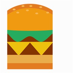 Hamburger Bread Food Cheese Small Garden Flag (two Sides) by Simbadda