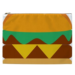 Hamburger Bread Food Cheese Cosmetic Bag (xxl)  by Simbadda