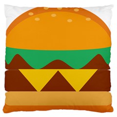 Hamburger Bread Food Cheese Standard Flano Cushion Case (one Side) by Simbadda