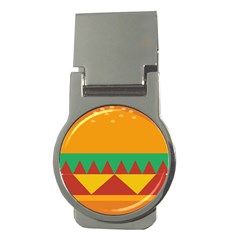 Burger Bread Food Cheese Vegetable Money Clips (round)  by Simbadda