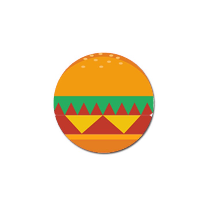 Burger Bread Food Cheese Vegetable Golf Ball Marker