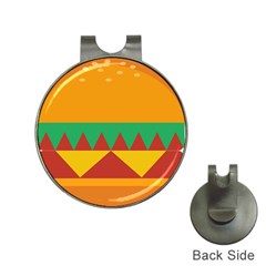 Burger Bread Food Cheese Vegetable Hat Clips With Golf Markers by Simbadda