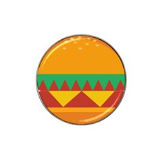 Burger Bread Food Cheese Vegetable Hat Clip Ball Marker by Simbadda