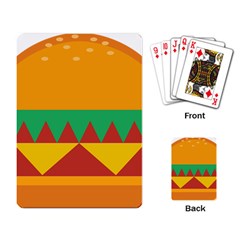 Burger Bread Food Cheese Vegetable Playing Card by Simbadda