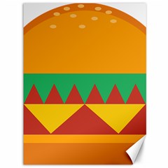 Burger Bread Food Cheese Vegetable Canvas 36  X 48   by Simbadda